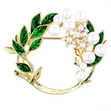 Broche 35x42mm broche ronde en forme de goutte d'huile de gardénia accessoires floraux affichez votre personnalité cadeau idéal