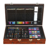rayon de couleurs 140 pcs Enfants coffret en bois pour dessin artistique et crayons de couleur pour enfants pastels à l'huile