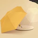 50% de réduction Parapluie solaire Mini parasol féminin Protection solaire Anti-ultraviolet Couleur unie Capsule Parapluie