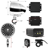 Haut-parleurs de moto bluetooth 2PCS 4 pouces double canal haute qualité audio moto haut-parleurs moto systèmes audio stéréo
