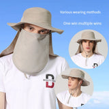 Protection du visage pêcheur chapeau couverture visage chapeau extérieur équitation cou protection solaire chapeau de soleil mâle