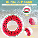 Anneau de natation diamètre intérieur 34cm diamètre extérieur 80cm bouée de natation estivale bouée amusante en forme de pastèque