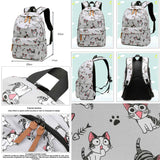 Sac à dos scolaire 43x30x14cm cartoon cat unicorn poids réduit protection épaule out of office sac à dos sac a dos loisir gris