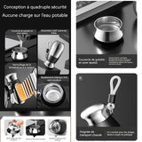 Gobelet isotherme 500ml Bouteille isotherme  Tasse à eau de bureau portable haut gamme avec couvercle de tasse entièrement enveloppé