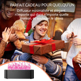 Humidificateur d'air 25,7x7x7,5cm 3 minuteries diffuseur huiles essentielles avec 150ml réservoir d'eau et 7 effets de lumière