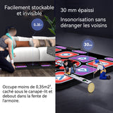 Tapis de danse 165x90 cm pour enfants et adultes 13 mm d'épaisseur interface av convient facile à nettoyer forte interactivité