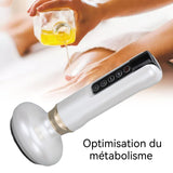 Masseur 1800mah 12 niveaux de massage chaud Avec bille d'acier pour la relaxation musculaire Masseur électrique Affichage numérique