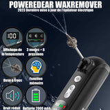 Aspirateur oreille avec 3 modes de mettoyage et 8 niveaux réglables de IPX7 universel nettoyeur d'oreilles électrique rechargeable