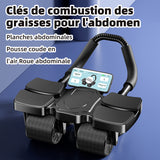 Roue abdominale 300kg capacité de charge à rebond automatique conception à quatre roues empattement plus large à la maison noir
