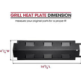 2 pièces Gril à gaz en acier inoxydable Diffuseur de chaleur en acier inoxydable Plaques chauffantes émaillées  Plaque chauffante