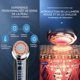 Dispositif de beauté 600mah ems 4 couleur modes lcd écran appareil massage visage appareil de beauté électrique coussin de massage