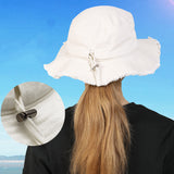 Chapeau de pêcheur femme nouvelle eau de lavage simple all-match show face petit pompon grand chapeau à bord chapeau de soleil