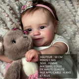 Poupée bébé 50 cm simulation étanche bébé simulé réalistes avec biberon et tétine jouets poupée poupée de simulation bébé fille