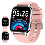 Montre connectée 1,85 pouce Montre connectée à écran tactile avec fonction téléphone Avec détection de mouvement IP68 étanche