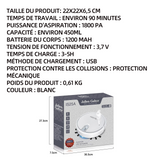 5 en 1 Robot aspirateur forte puissance d'aspiration 1800 Pa tapis et poils d'animaux détection obstacles aspirateur automatique
