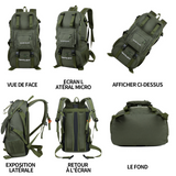 Sac a dos voyage 55L grand hydrofuge randonnée sac à dos camping sac à dos étanche sac à dos pour les sports sac a dos pour loisir
