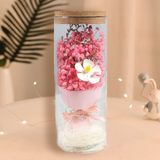 Bouquet fleurs séchées 8x23cm fleurs artificielles Bouquet séché de gypsophile roses et tournesols finis bouquet cadeau de vacances
