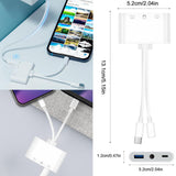 Mini station d'accueil multifonctionnel portable adaptateur conversion avec USB type-c lightning lecteur de carte pour clé USB