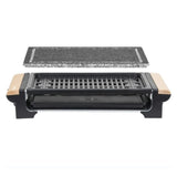 Gril électrique de table 1300 W Bac de récupération amovible Grande surface de cuisson Réglage de la température à plusieurs niveaux