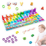 Jouet montessori 45x22,5cm tableau alphanumérique des logarithmes des animaux de la circulation jouets éducatifs pour enfants
