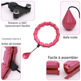 Hula hoop 24 sections hula hoop cerceau avec boule poids cerceau sport intelligent réglable Smart Cerceau de Fitness pour Débutants