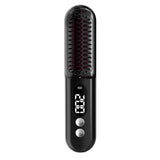 Brosse lissante 4500mAh peigne à cheveux lisses à chargement sans fil avec contrôle intelligent de température affichage numérique