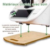 Plateau 39.5x28.5x2.8cm antidérapant fixé planche coulissante convient aux grille-pain machines à café mixeurs de cuisine etc jaune