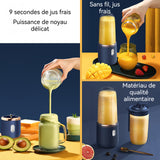 Mini Blender 9,5 x 9,5 x 22 cm 400 ml grande batterie de 1500 mAh lame en acier inoxydable 304 à 6 lames puissance puissante