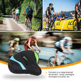Selle de vélo 1020g Coussin en mousse haute densité absorbant les chocs Cuir PU ergonomique selle de vélo ultra confortable