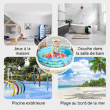Piscine 80 cm Thème océan coloré Matériau PVC souple Convient à toutes les saisons Adapté à tous les contextes Piscine familiale