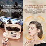 Casque conduction osseuse IPX5 blanc 400mA bluetooth 5.4 étanche bluetooth ecouteurs bluetooth sans fil casque bluetooth sans fil