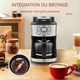 Machine à café 1,8L 35x20x25cm cafetière électrique rendez-vous mode maintien au chaud cafetière goutte-a-goutte goutte-a-goutte