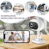Camera surveillance 180mah 1280x720P résolution moniteur vidéo pour bébé Vision nocturne Audio bidirectionnel Détection de mouvement