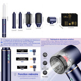 Brosse soufflante grande vitesse multifonction 5 en 1 brosse coiffante chauffante 3 niveaux thermal brush pour lisser boucler