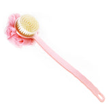 Brosse Dos Douche Double Face Long Manche avec Cordon Nettoyage Complet Exfoliation Douce pour Peau Sensible et Zones Difficiles