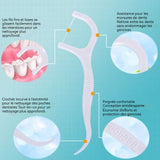 Fil dentaire 200 pcs fils dentaire manche cure dent en soie pour une hygiène bucco-dentaire optimale bâton de fil dentaire jetable