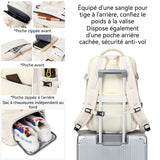Sac à dos de loisirs multifonction 46 cm Grande capacité Dossier ergonomique décompressé Sac à chaussures indépendant Cartable