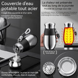 Gobelet isotherme 500ml Bouteille isotherme  Tasse à eau de bureau portable haut gamme avec couvercle de tasse entièrement enveloppé