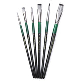 Art Wooden Oil Paintbrush Set Student Art Painting Watercolour Brushes 6pcs Nylon Hair Watercolour Brushes Set