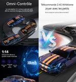 Voiture télécommandée 500mAh 2.4GHz 4WD RC voiture l'échelle réaliste voiture course dérive 30kmh jouet automobile modèle dérive