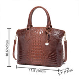 Portable Messenger rétro sac pour femme motif Crocodile marron Brahman sac carré Horizontal quotidien correspondant sac pour femme