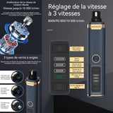 Broyeur à ongles pour chien sans fil 3 vitesses réglables avec affichage numérique et 2 LED coupe-ongles électrique pour animaux