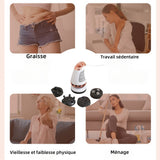 Masseur anti cellulite 28w 15x9cm masseur vibrant multifonctionnel portatif pour le corps avec 4 têtes de massage 3 housses en tissu