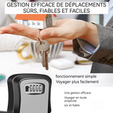 Boite à clé 11x9x4cm code à avec 4 chiffres sécurisée etanche boite à clef boite a clefs murale résistant aux intempéries alliage