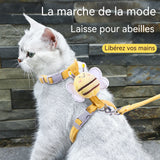 Laisse pour animaux de compagnie spéciale pour empêcher toute fuite corde de traction réglable pour la poitrine et le dos jaune