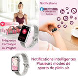 Montre connectée 1,47pouces 172x320px  Montre intelligente Notifications intelligentes Plusieurs modes sportifs Confortable à porter
