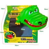 Jeu de société 13x10cm jouet divertissement truc crocodile mordant main plastique enfant verte fonctionne manuellement accessoire