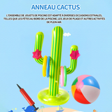 actus gonflable bouée piscine jouet avec 8 anneaux lancer jeux piscine multifonctionnels anneau jeux journée d'été extérieur party