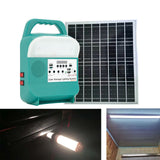 12V Solar Power Bank TV Chargement LED Éclairage Connexion Bluetooth Audio Système d'alimentation solaire Chargeur solaire