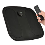 Masseur intelligent 35 x 11 cm Matériau en cuir PU 6 modes 18 niveaux d'intensité Relaxation profonde Télécommande Masseur de Pied